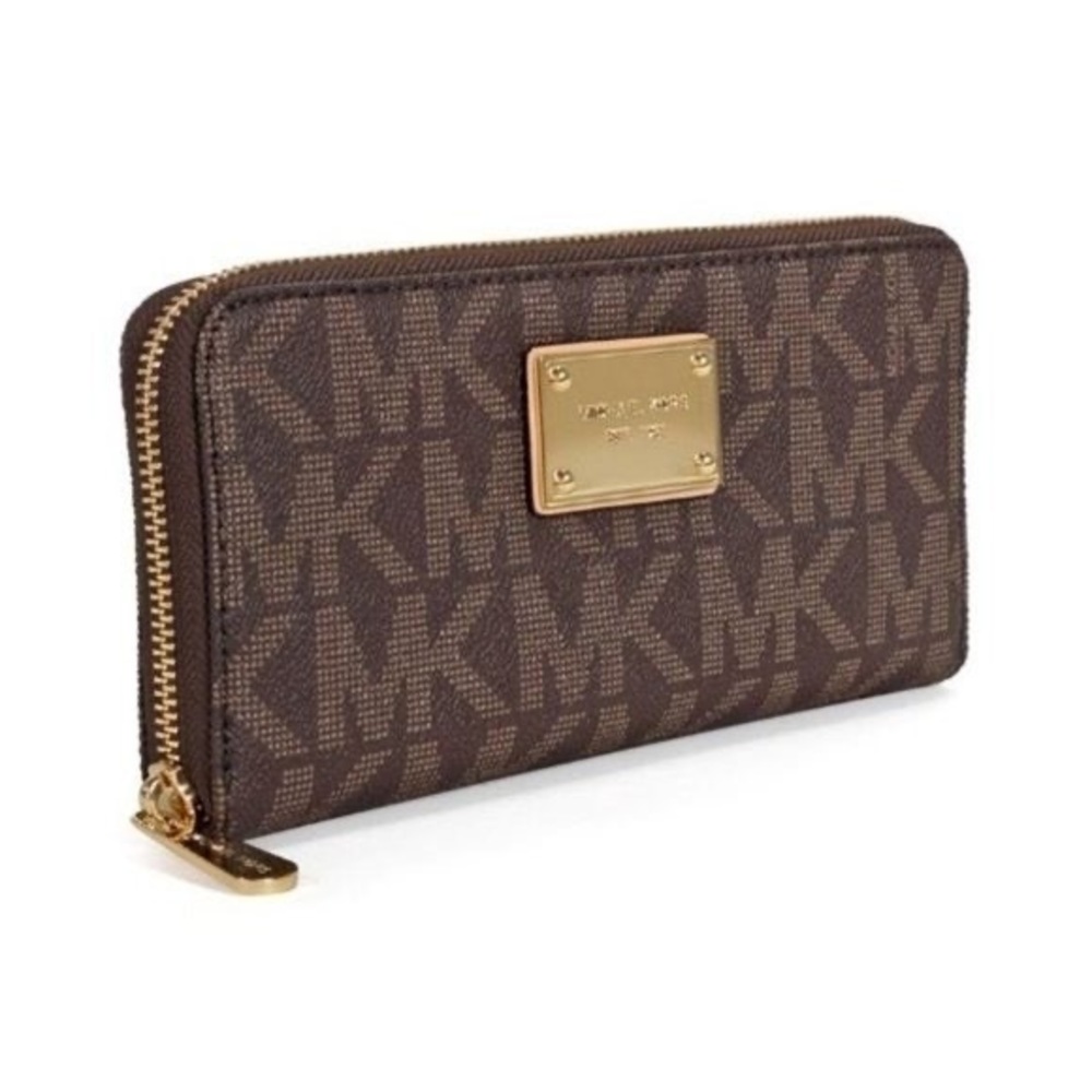 Michael Kors Jet Set Continental Logo Wallet - Brown